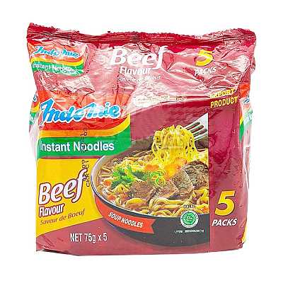 Indomie 印尼捞面 牛肉味 75g*5袋/包