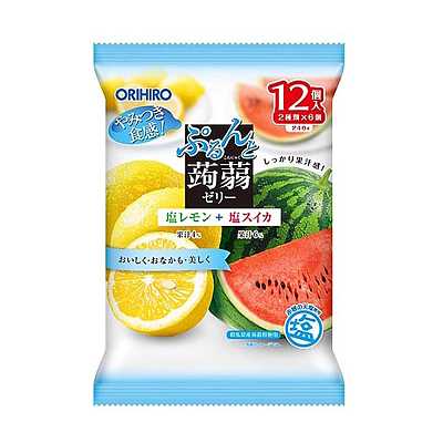 Orihiro 日本蒟蒻果冻 柠檬西瓜混合味 12pcs 240g