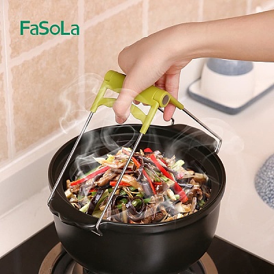 FaSoLa 厨房防烫夹碗夹 绿色 88g