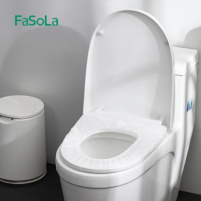 FaSola 一次O型马桶垫 5片装 白色 15*67cm