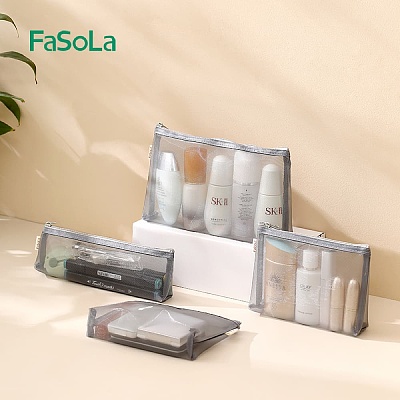 FaSoLa 便携随身迷你补妆包网纱袋/两个规格可选