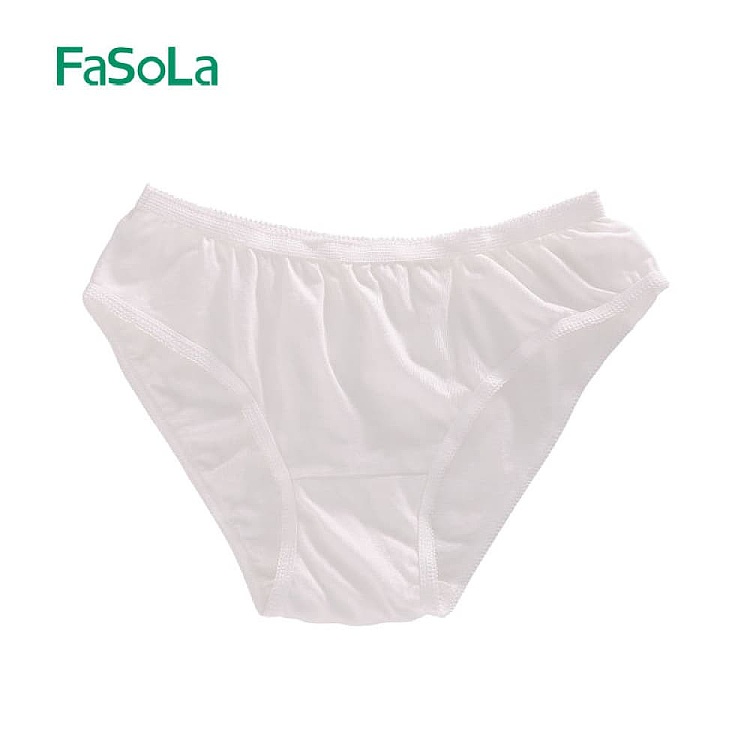 fasola-travel-disposable-cotton-panties-for-women-white-xl-size-5-pack-3