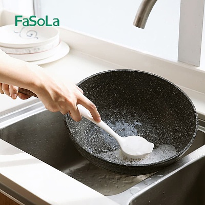 FaSoLa 长柄软毛锅刷 白色 长度24cm