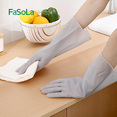 FaSoLa 家务手套 薄款 果冻蓝/三个尺码可选