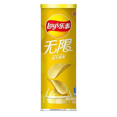 乐事 无限田园罐装薯片 原味 104g