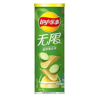 乐事 无限田园罐装薯片 黄瓜味 104g