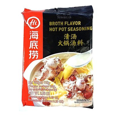 海底捞 鲜香清汤火锅汤料 110g