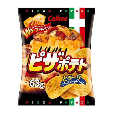 Calbee 厚切薯片 披萨味 63g