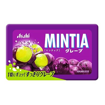 Asahi MINTIA 无糖润喉糖 葡萄味 7g