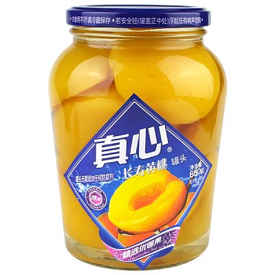 真心 黄桃罐头 880g