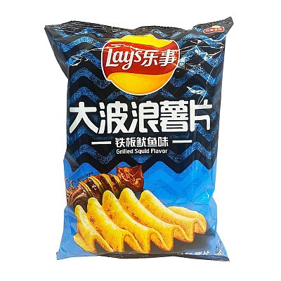 乐事 大波浪薯片 铁板鱿鱼味 70g