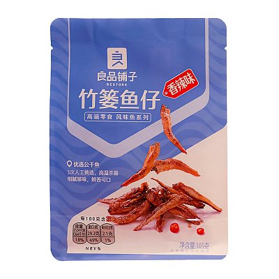 良品铺子 竹篓鱼仔 香辣味 105g
