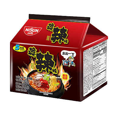 日清 出前一丁 韩式辣酱味 92g*5袋/包