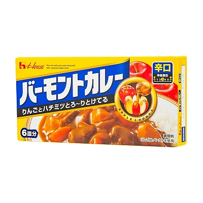 House 干咖喱块 含蜂蜜苹果 辣味 230g