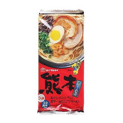 丸太博多 熊本 黑麻油豚骨拉面 2人份 186g