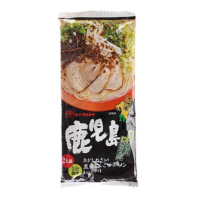 丸太博多 鹿尔岛 黑豚骨拉面 2人份 185g
