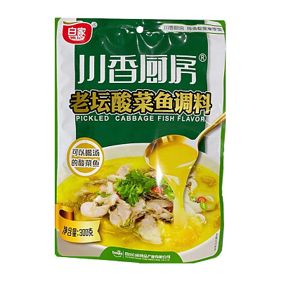 白家 老坛酸菜鱼调料 特加骨汤包 300g