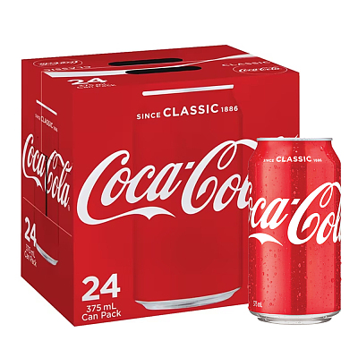 【整箱】可口可乐 经典款 Coca Cola Classic 375ml*24罐/箱【澳洲版】