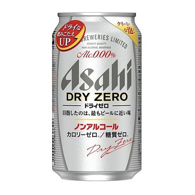 【单瓶】Asahi Dry Zero 朝日生啤 0糖0酒精 350ml