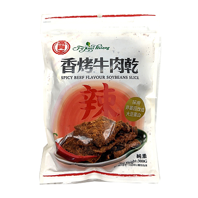 富贵 香烤“牛肉干” 纯素辣味 300g