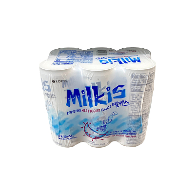 乐天 Milkis 牛奶苏打水 原味 6罐装 6*250ml