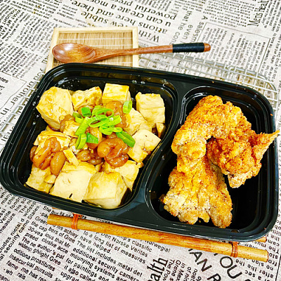 1130 椒盐香辣鸡扒＋鲜虾酱香豆腐（1000ml盒装）