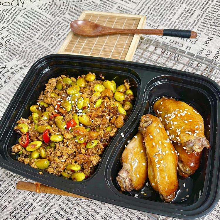 minced-pork-stir-fried-with-dried-radish-and-edamamehoney-glazed-chicken-wingettes-1