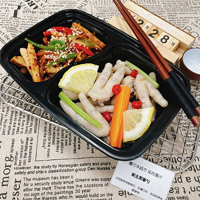【凉菜】泡椒凤爪，凉拌香干（双拼菜 1000ml盒装）