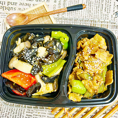 2636香干西芹炒花肉(中辣)＋湘味辣鸡煲(中辣)（1000ml盒装）