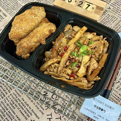 667 新奥尔良鸡翅+香干炒肉丝（中辣）（全新改良）（1000ml盒装）