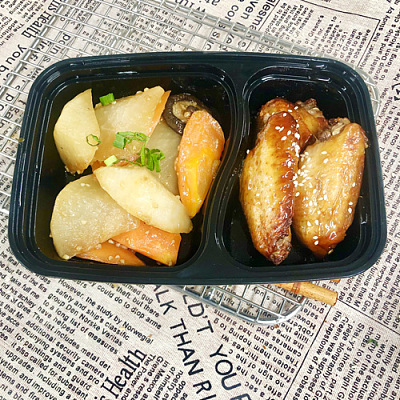 399 蜜汁鸡翅＋蚝油三色(白萝卜,胡萝卜,香菇)（1000ml盒装）