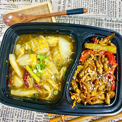 2027 鱼香肉丝+酸辣白菜（中辣）（1000ml盒装）