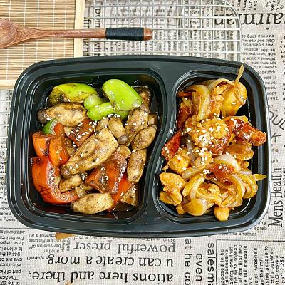 4284 干炒辣椒鸡丁（新改良）+黑椒炒小杏鲍菇【1000ml盒装】