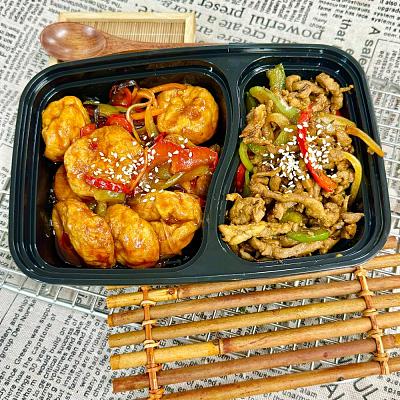 3409 孜然洋葱炒肉丝+鱼香鱼腐（1000ml盒装）