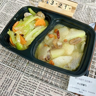 932 草菇炒西芹芹+养生冬瓜（1000ml盒装）