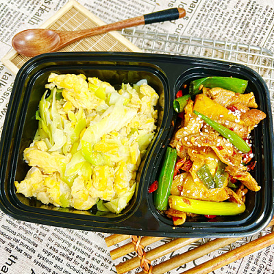 1381 葱香土豆肉片（小辣）+京葱炒鸡蛋（1000ml盒装）