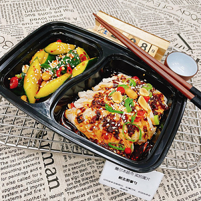 【凉菜】口水鸡，凉拌黄瓜（双拼菜 1000ml盒装）