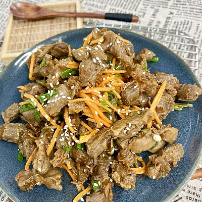 【凉菜】葱油鸡胗（不辣）（700ml盒装）