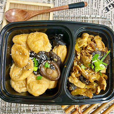 2762宫保鸡丁+三色菜豆腐煲（1000ml盒装）【约420g】