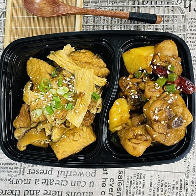 4448黄焖鸡煨土豆（中辣）（全新改良）+三鲜腐竹豆腐煲（1000ml盒装）