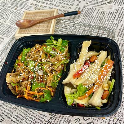【凉菜】麻辣牛百叶（重辣）+ 手撕杏鲍菇（小辣）（1000ml盒装）