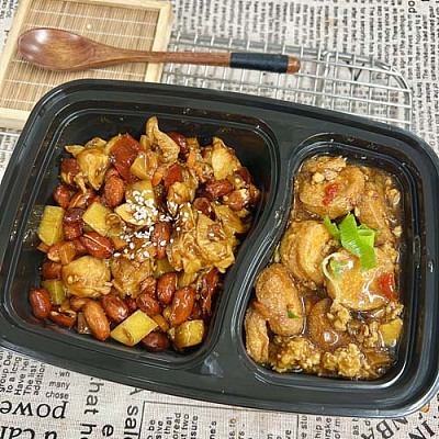 1580 宫保鸡丁+日式豆腐肉末煲【1000ml盒装】