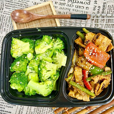 1265 回锅肉（微辣）+蒜香西兰花（1000ml盒装）