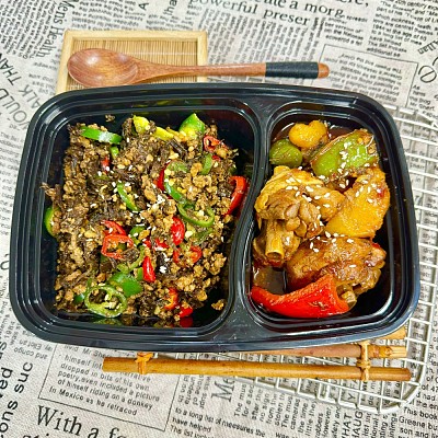 4372 梅干菜肉末（小辣）+重庆烧鸡公（中辣）【1000ml盒装】
