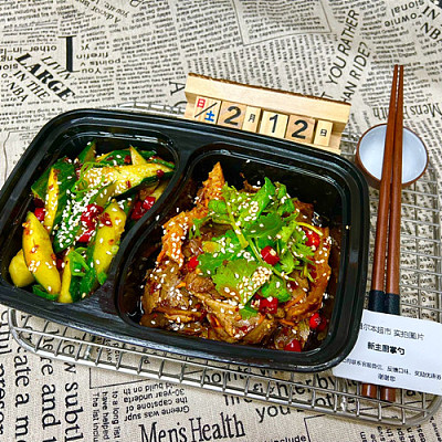 【凉菜】夫妻肺片，凉拌黄瓜（双拼菜 1000ml盒装）