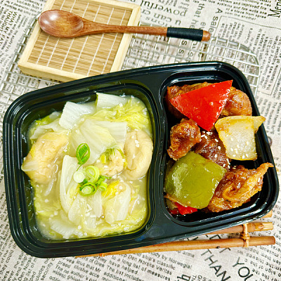 3133 酸甜鸡+白菜焖鱼腐（1000ml盒装）