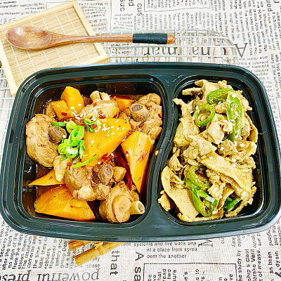 4858 小炒肉（中辣）+川式烧鸡（中辣）【1000ml盒装】
