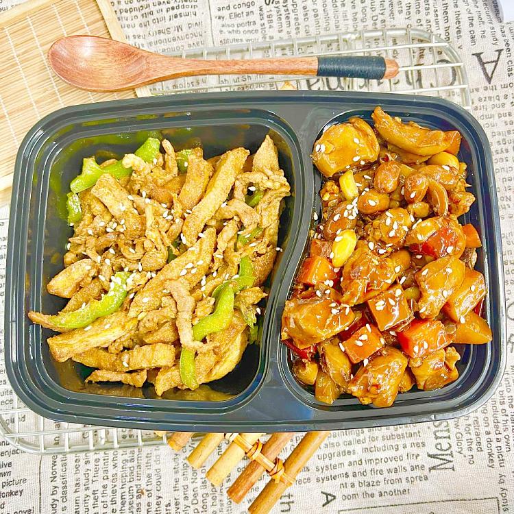 kung-pao-chickenstir-fried-shredded-pork-with-vegetarian-chicken-1