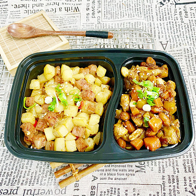 4966 宫保鸡丁+午餐土豆丁【1000ml盒装】
