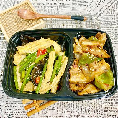 5251  四川回锅肉（微辣）＋蒜香腐竹炒双脆（微辣）【1000ml盒装】
